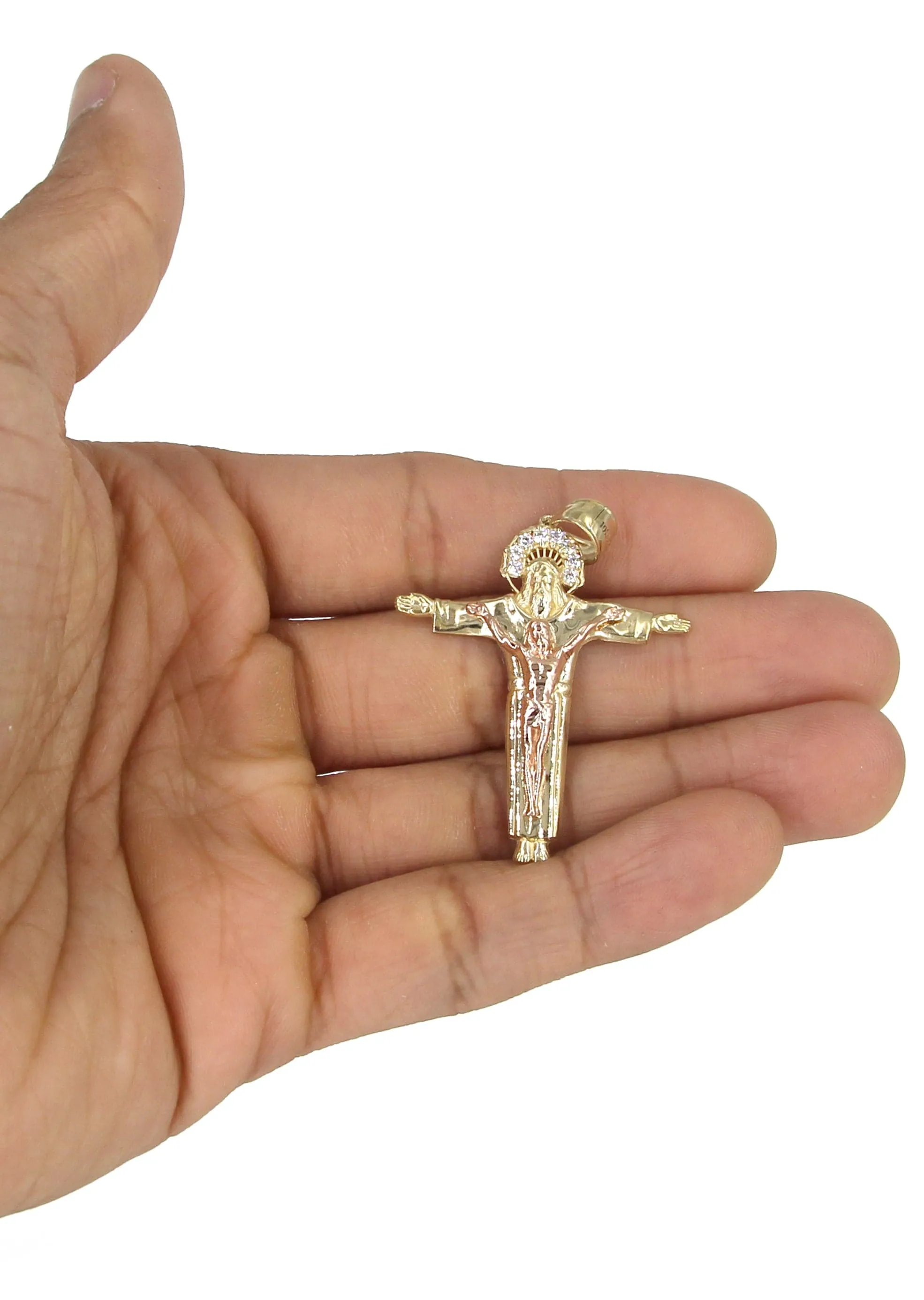 10K Yellow Gold Cross / Crucifix Necklace | Appx. 14.3 Grams