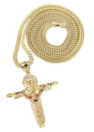 10K Yellow Gold Cross / Crucifix Necklace | Appx. 14.3 Grams