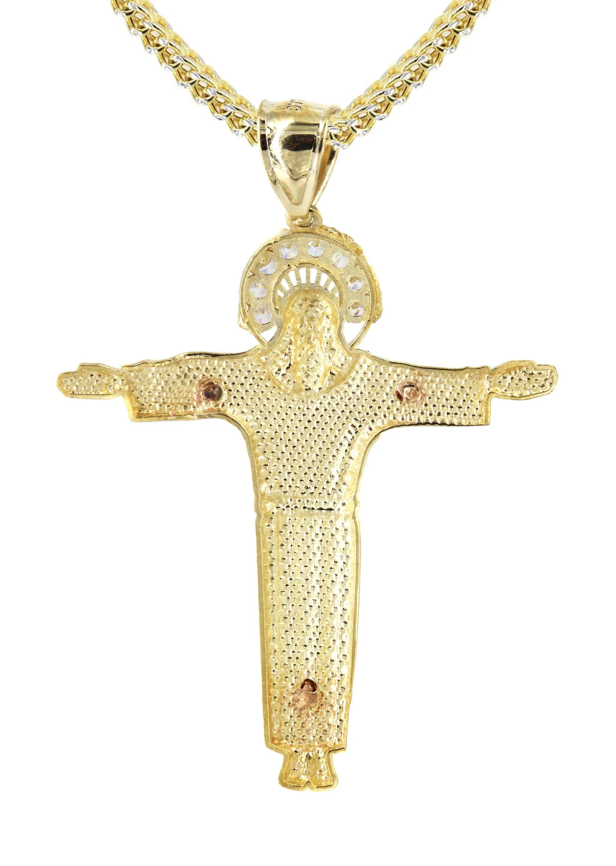 10K Yellow Gold Cross / Crucifix Necklace | Appx. 14.3 Grams