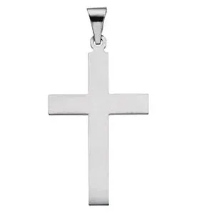 14K White Gold 22 x 14 mm Cross Charm