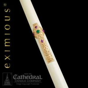 2-1/4" x 48" Cross of Erin Eximious Paschal Candle