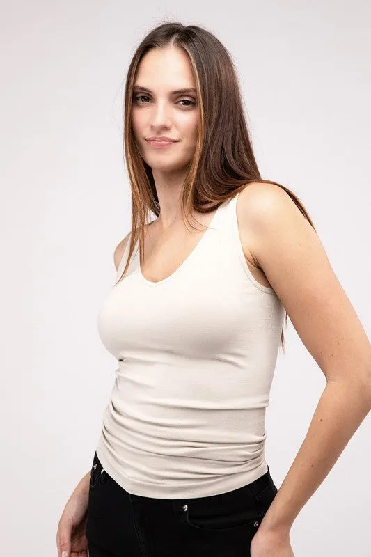 2-Way V-Neck Seamless Tank