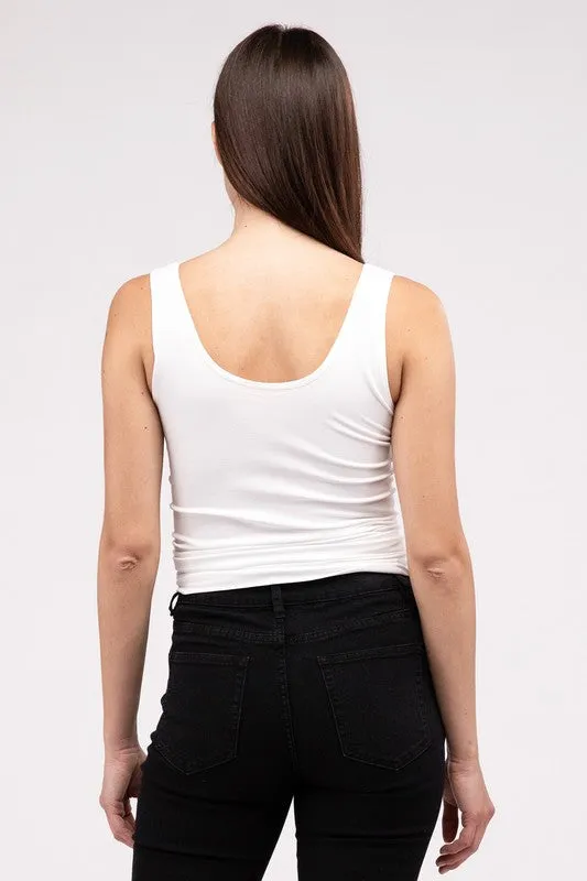 2-Way V-Neck Seamless Tank