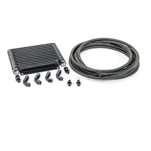 Aftermarket Powerglide DERALE Trans Cooler Kit w/ Fragola Lines/Fittings