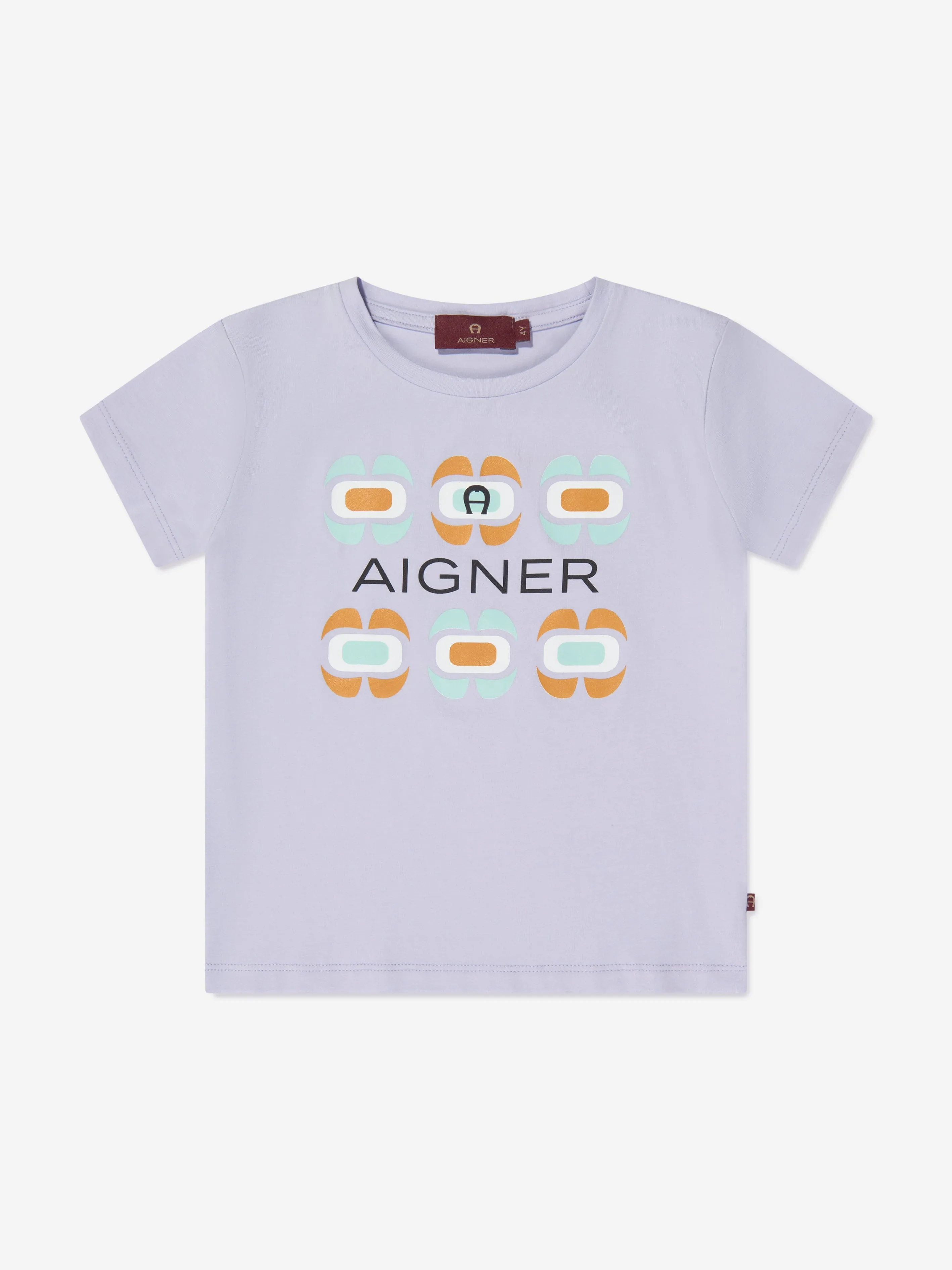 Aigner Girls Logo T-Shirt in Purple