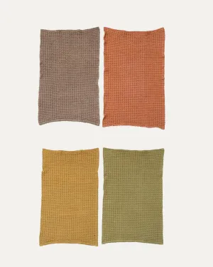 Autumnal Oversized Waffle Tea Towel Set