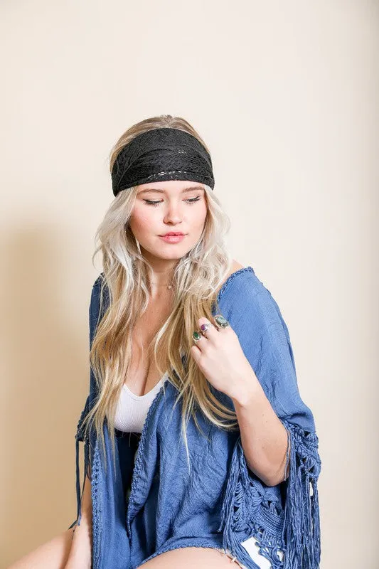 Bohemian Lace Stretch Headwrap