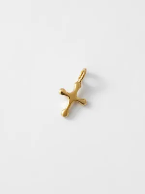 Mini Cross Charm in Gold