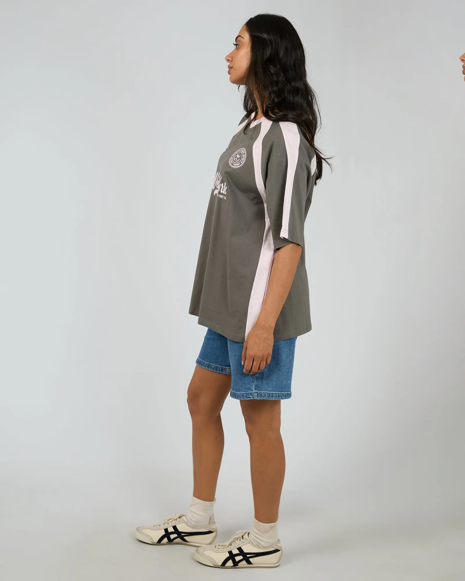 New York Panelled Tee Charcoal