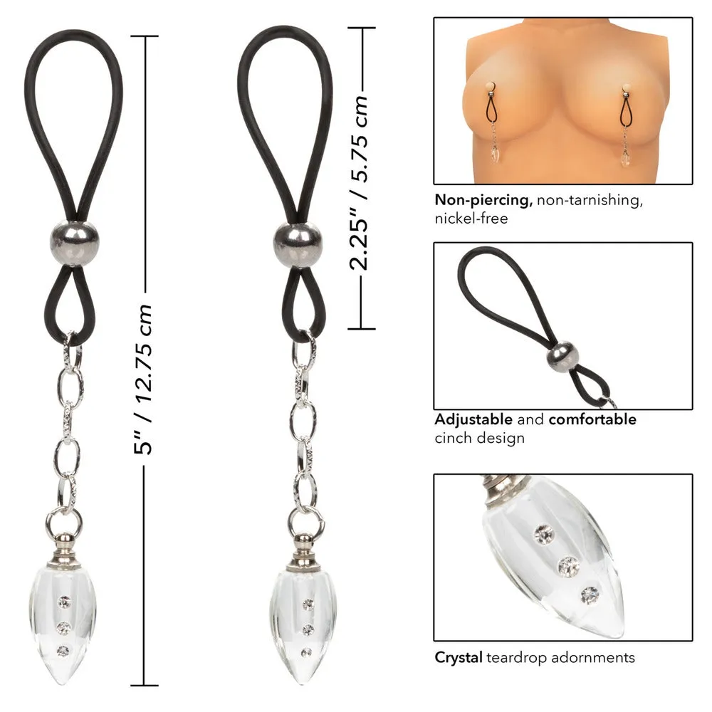 Nipple Play Non Piercing Nipple Jewellery Crystal Teardrop