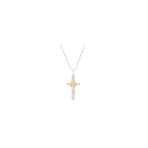 Pietra Collection Two-Tone Cross Pendant