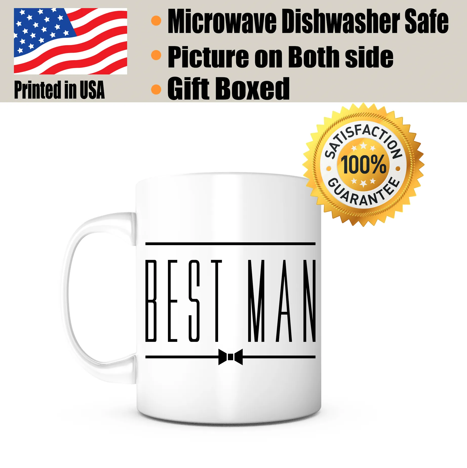 "Best Man Bow" Mug