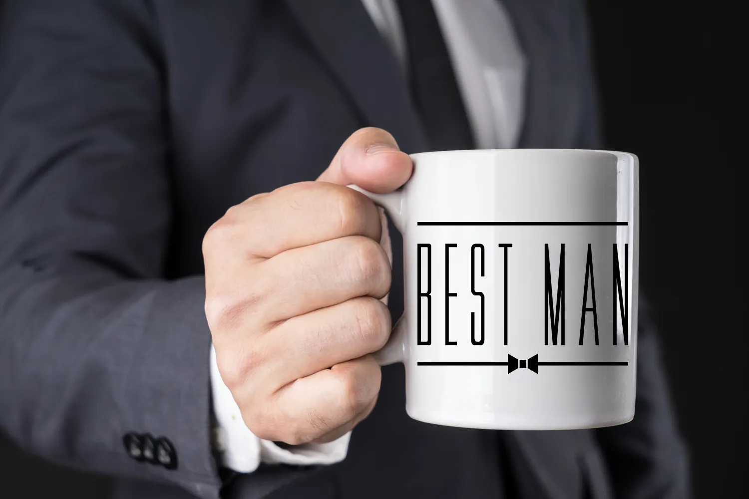 "Best Man Bow" Mug