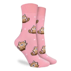 "Cute Red Panda" Socks by Good Luck Sock- Medium