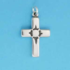 Rosette Cross Charm