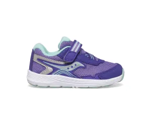 Saucony Toddler Girls Ride 10 Jr. Velcro Sneaker Purple