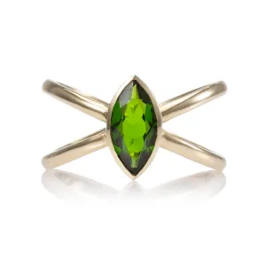 Talulah Tsavorite Marquise Criss Cross Ring